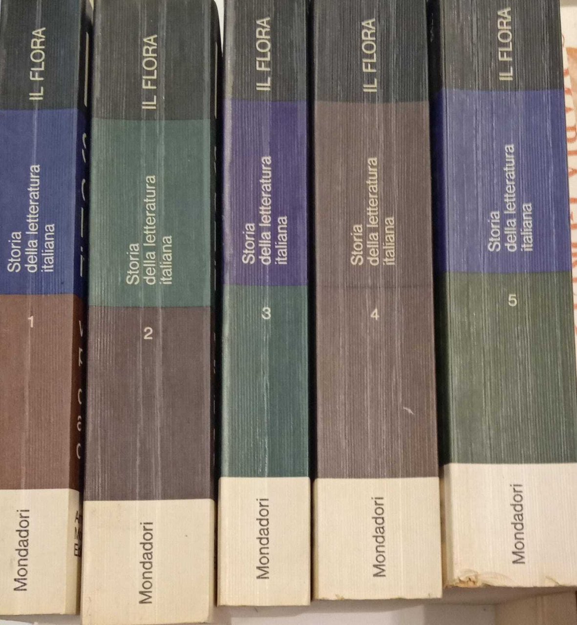 Il Flora. Storia della letteratura italiana. (5 volumi) | Immagine principale