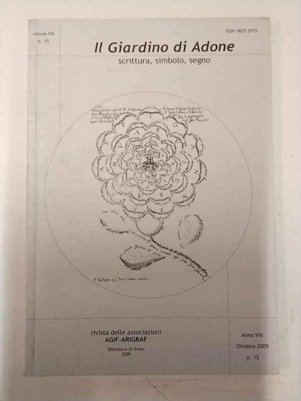 Il Giardino di Adone. Scrittura, simbolo, segno. Anno VIII. Ottobre … | Immagine principale