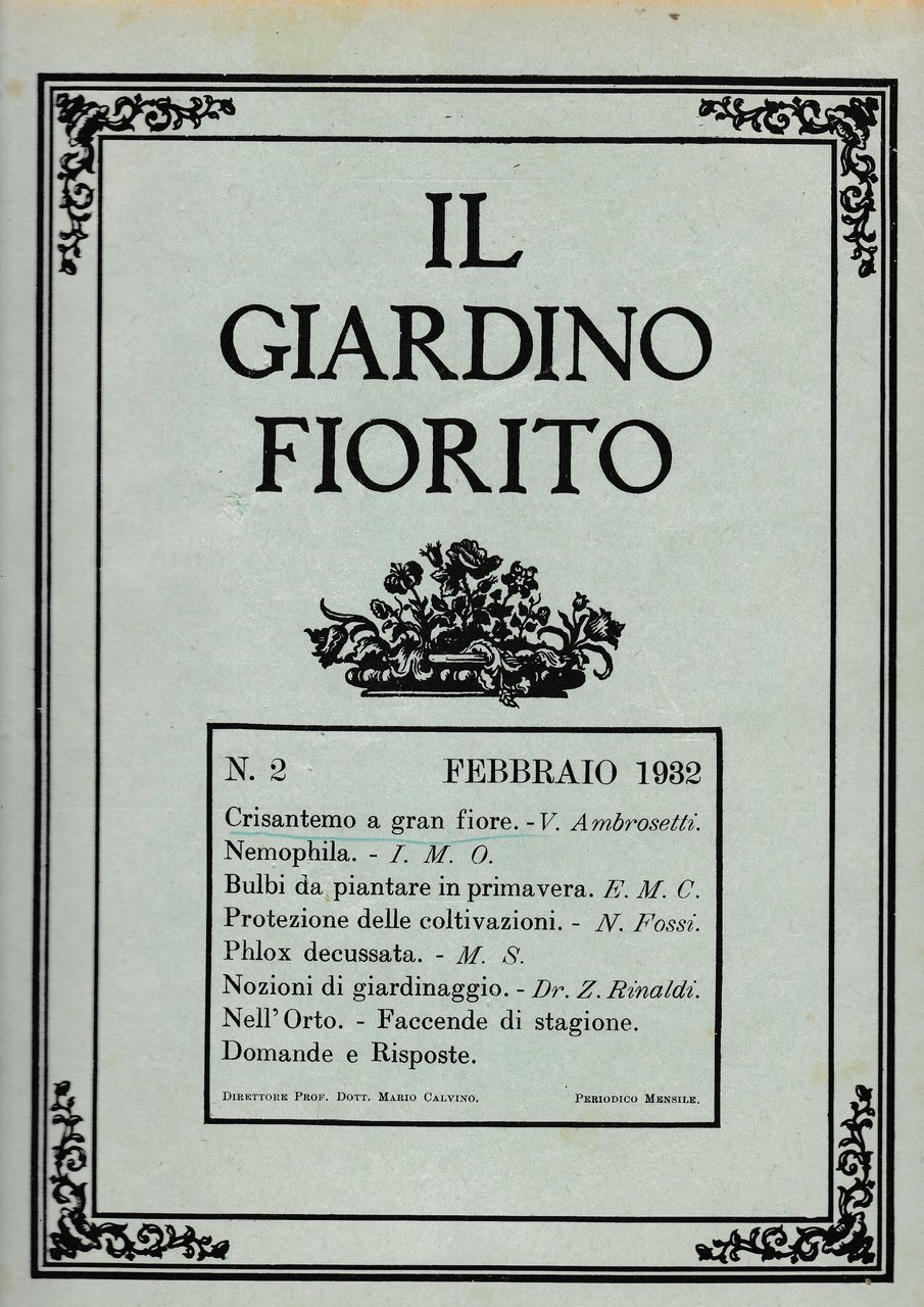 Il giardino fiorito n. 2 Febbraio 1932
