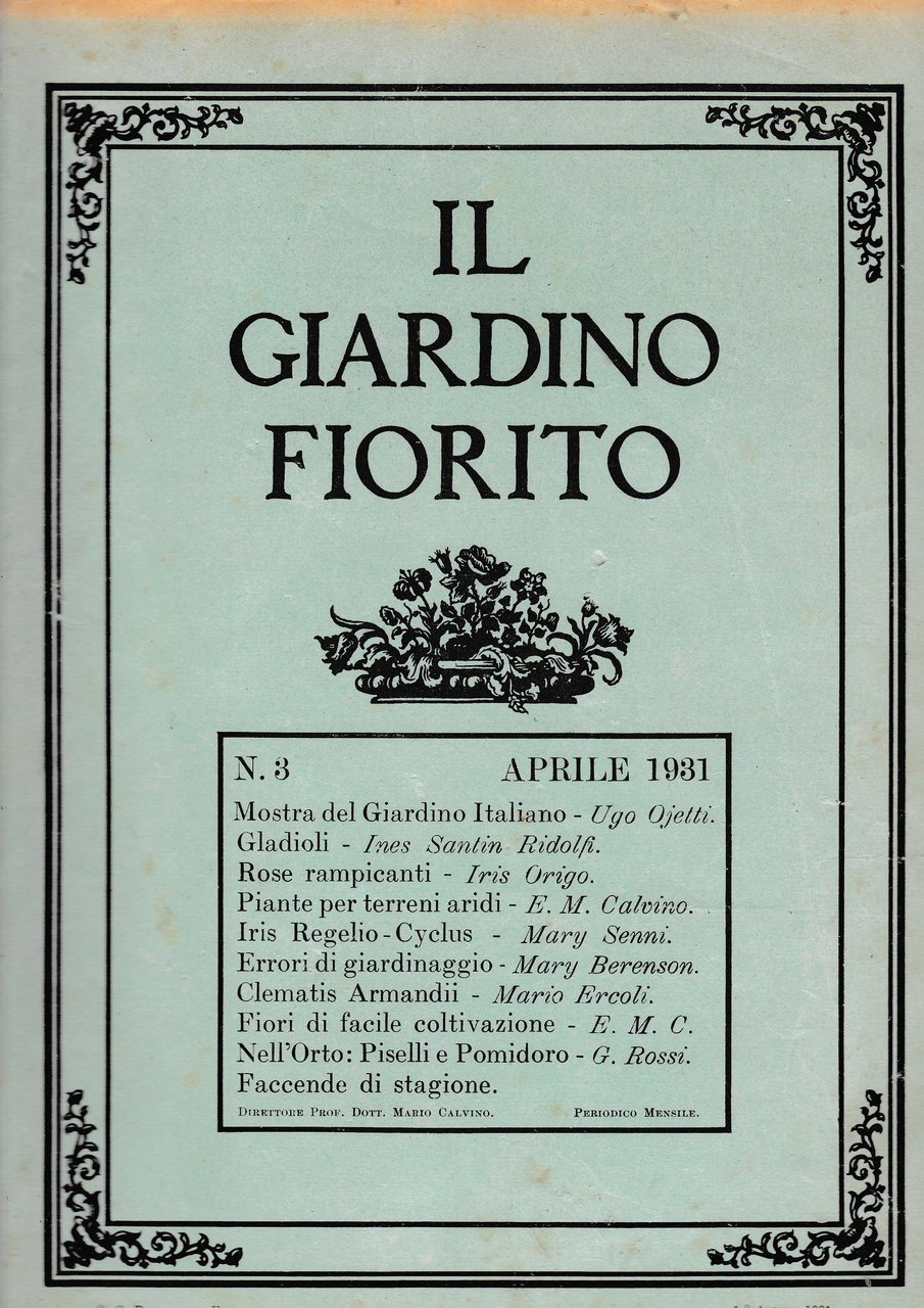 Il giardino fiorito n.3 Aprile 1931