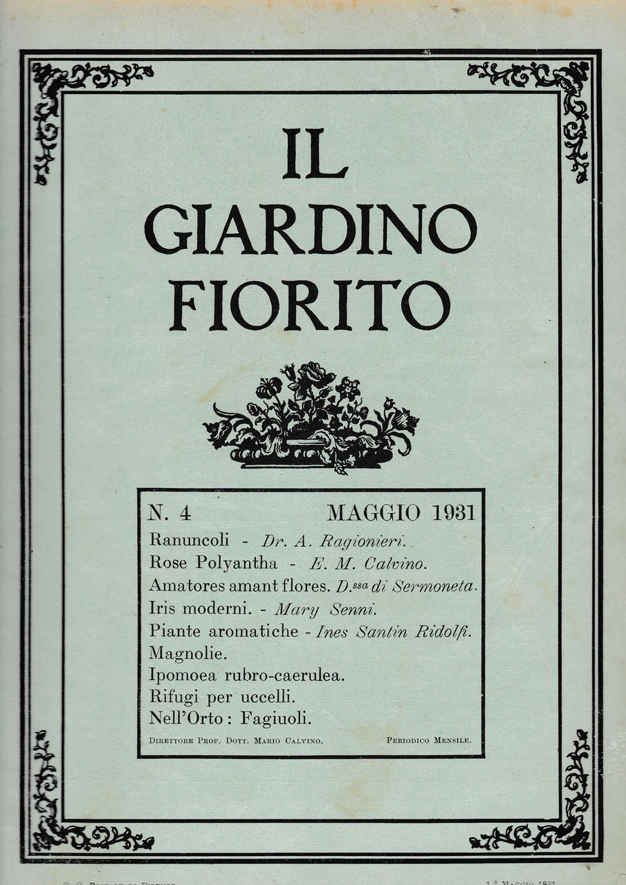 Il giardino fiorito n. 4 Maggio 1931