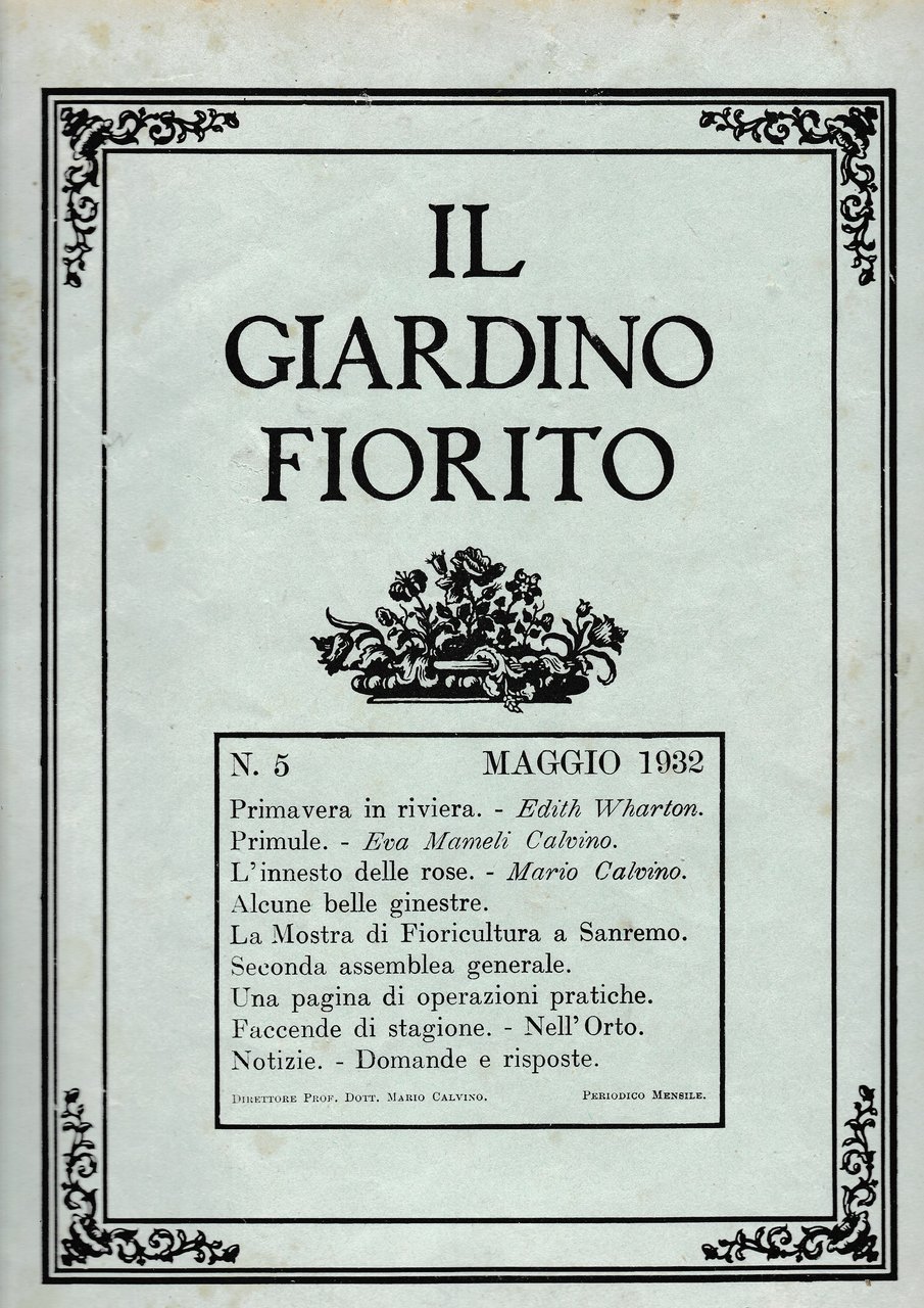 Il giardino fiorito n. 5 Maggio 1932