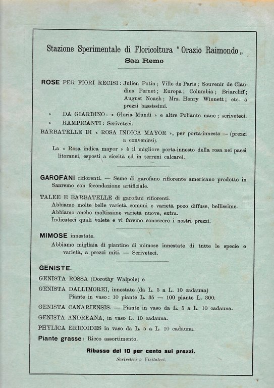 Il giardino fiorito n. 9 Ottobre 1931