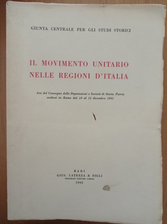 Il movimento unitario nelle Regioni d'Italia | Immagine Gallery 2