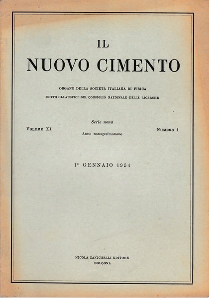 Il nuovo cimento. Vol. XI Serie nona n. 1 Gennaio … | Immagine Gallery 2