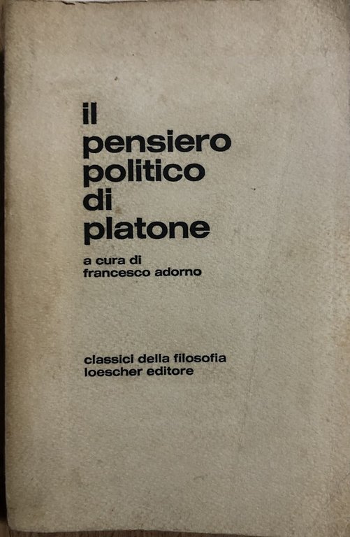 Il pensiero politico di Platone