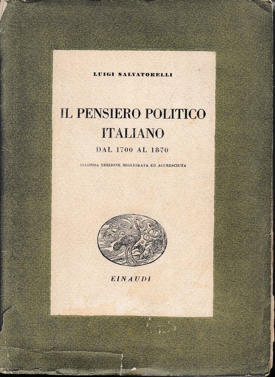 Il pensiero politico italiano dal 1700 al 1870