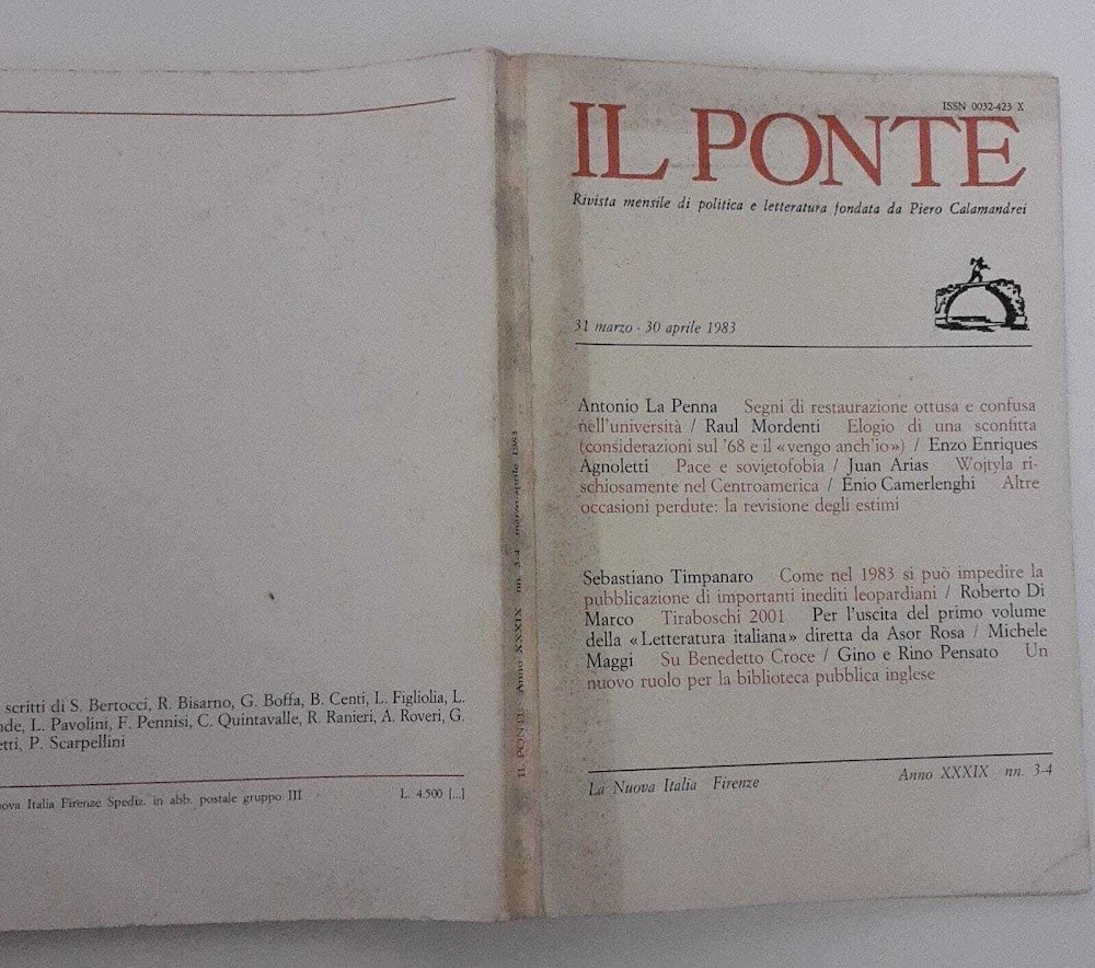 Il ponte. Rivista mensile di politica e letteratura fondata da …