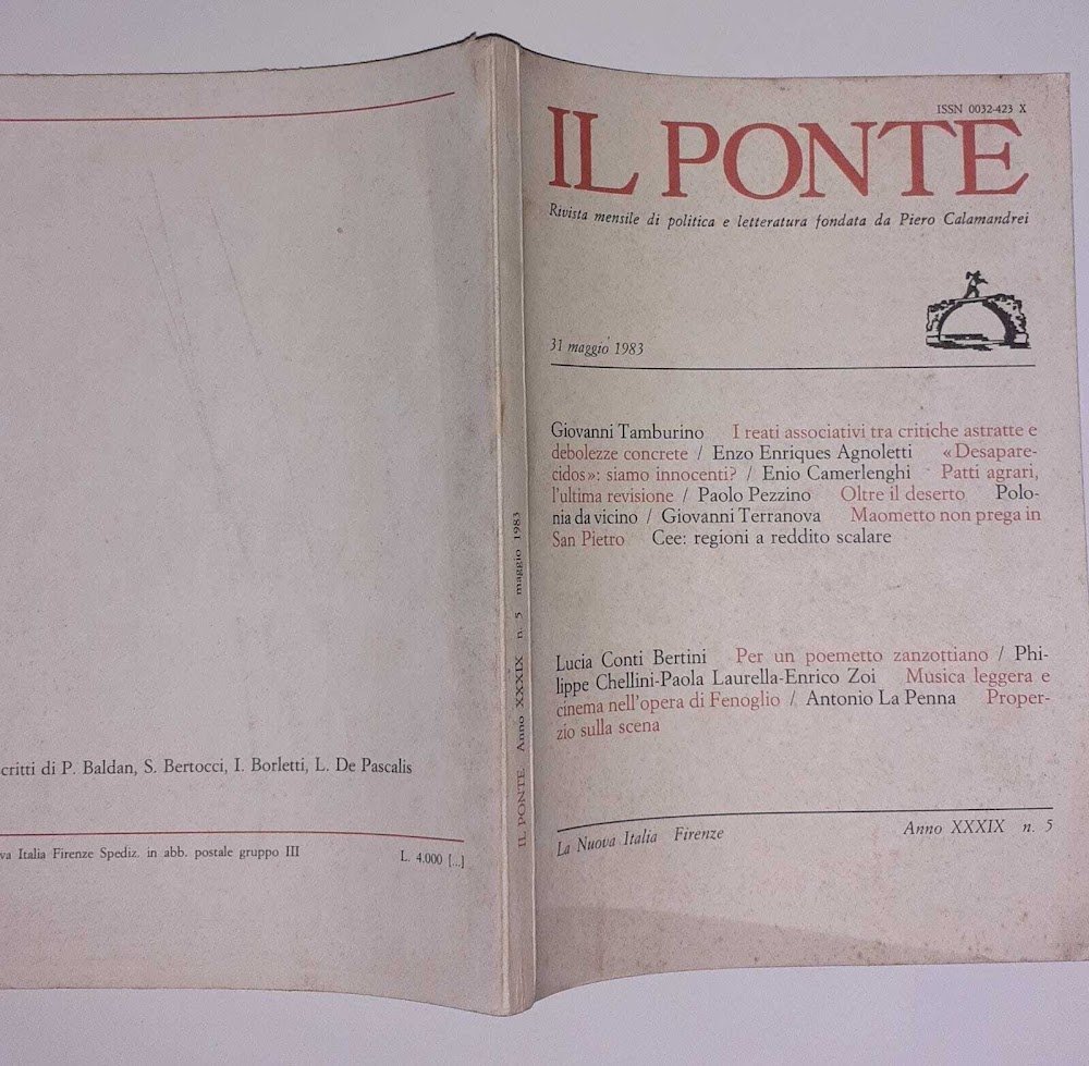 Il ponte. Rivista mensile di politica e letteratura fondata da …
