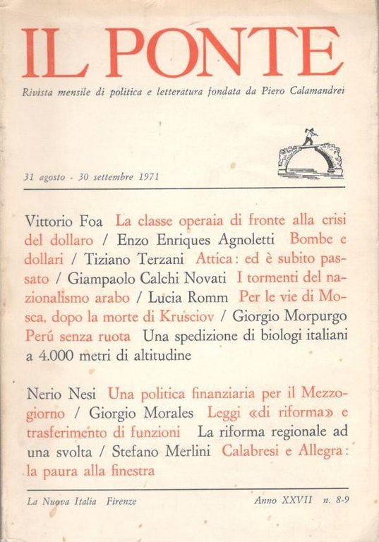 Il Ponte. Rivista mensile di politica e letteratura fondata da …