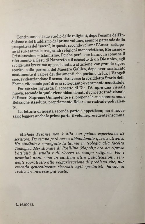 Il sacro e le religioni. Volume secondo