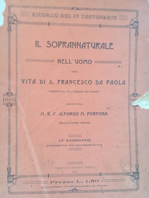 Il soprannaturale nell'uomo ossia Vita di S. Francesco da Paola