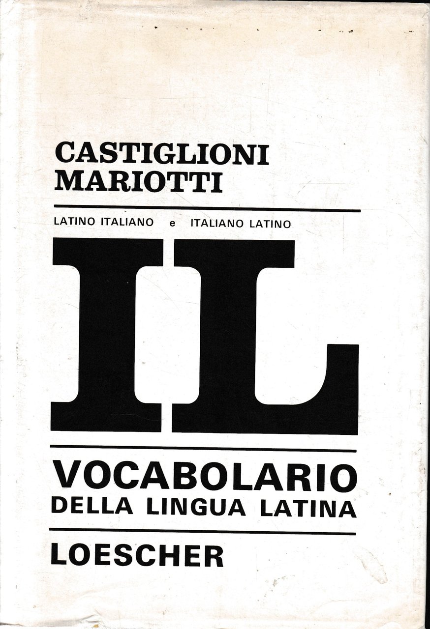 IL. Vocabolario della lingua italiana. Latino Italiano Italiano Latino. | Immagine principale