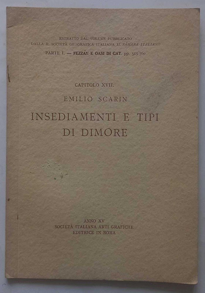 Insediamenti e tipi di dimore. (Estratto)