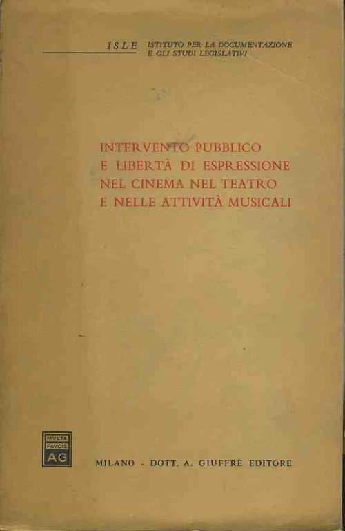 Intervento pubblico e libertà di espressione nel cinema nel teatro …