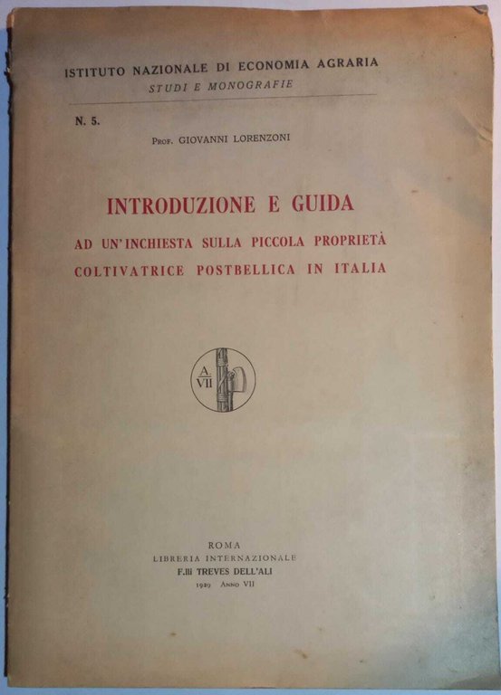 Introd.ne e guida ad un'inchiesta sulla piccola proprietà colt.ce postbellica … | Immagine Gallery 3