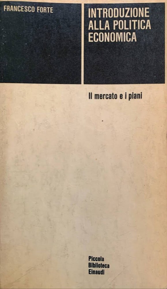 Introduzione alla politica economica. Il mercato e i piani | Immagine principale