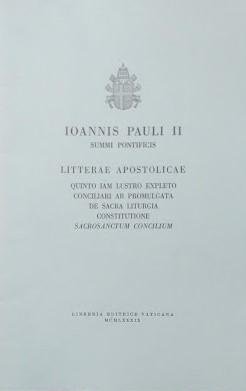 Ioannis Pauli II Summi Pontificis Litterae Apostolicae quinto iam lustro …