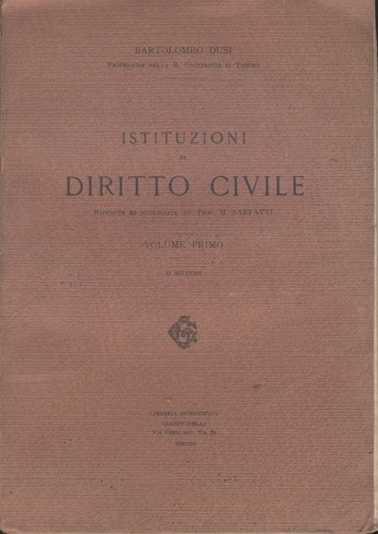 ISTITUZIONI DI DIRITTO CIVILE. 1