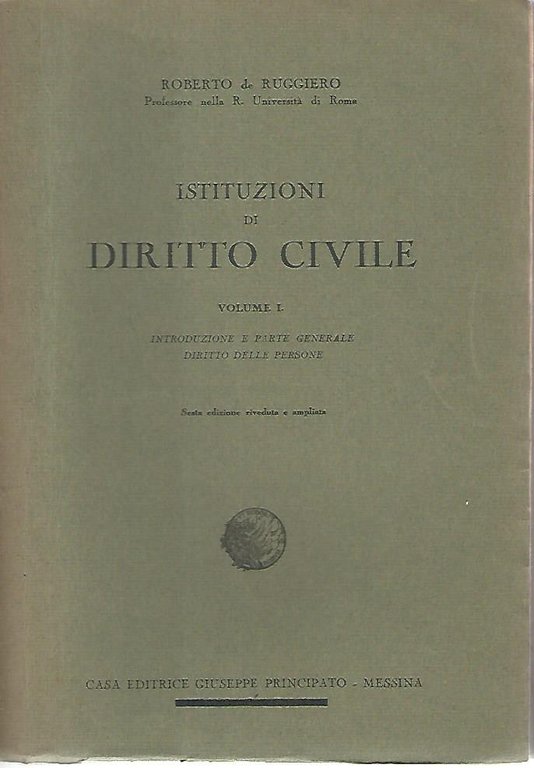Istituzioni di diritto civile. Volumi 1-2