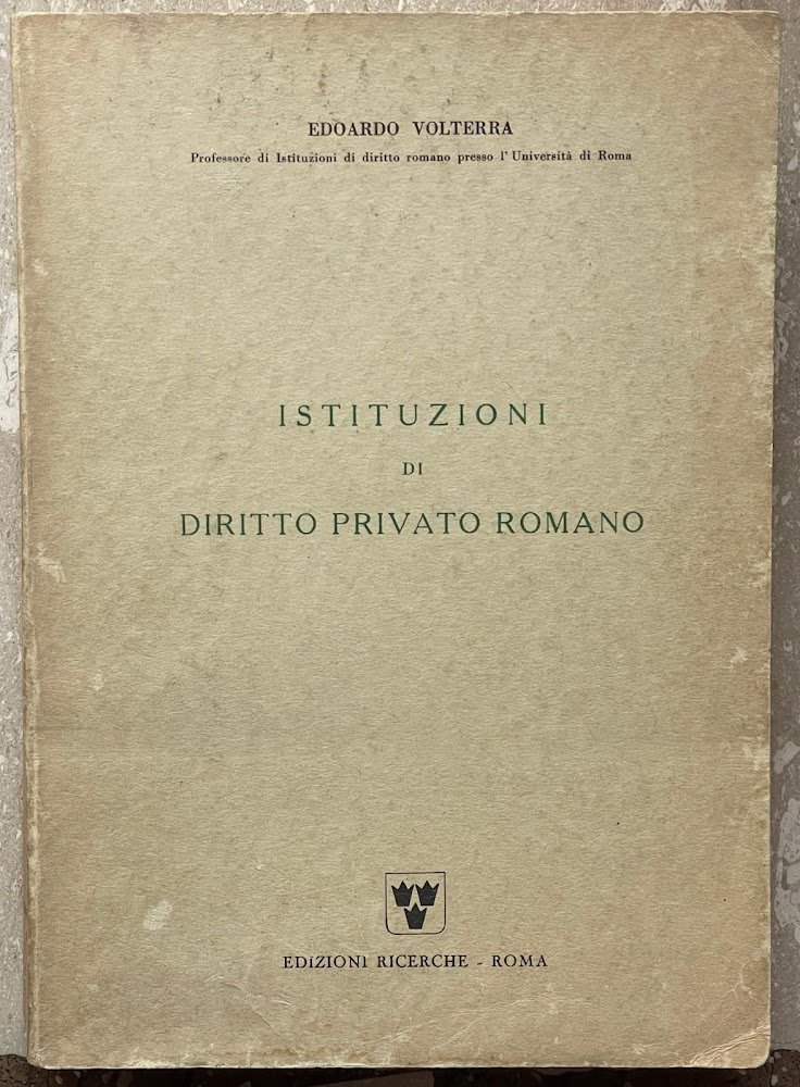 Istituzioni di diritto privato romano | Immagine principale
