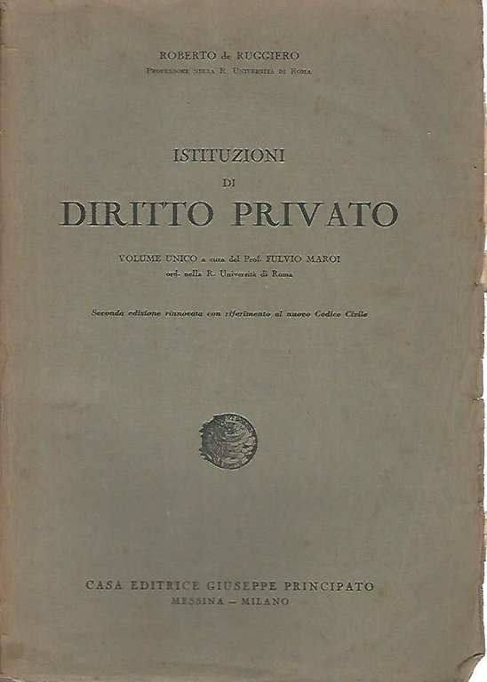Istituzioni di diritto privato. Volume unico