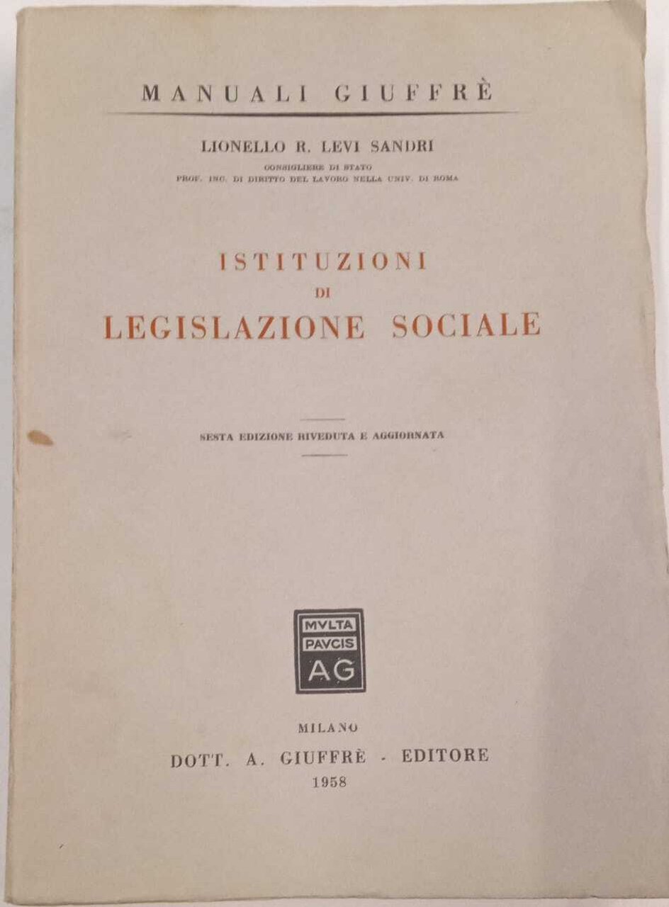 Istituzioni di legislazione sociale