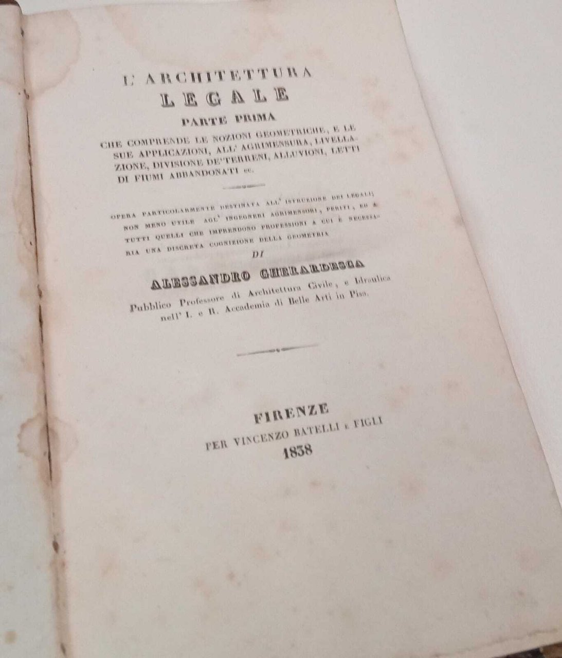 L'architettura legale (parte prima) nozioni geometriche e sue applicazioni | Immagine principale