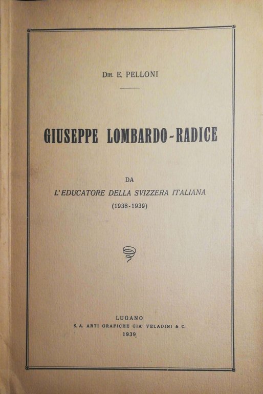 L'educatore della Svizzera italiana