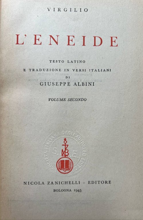 L'Eneide. Volume secondo