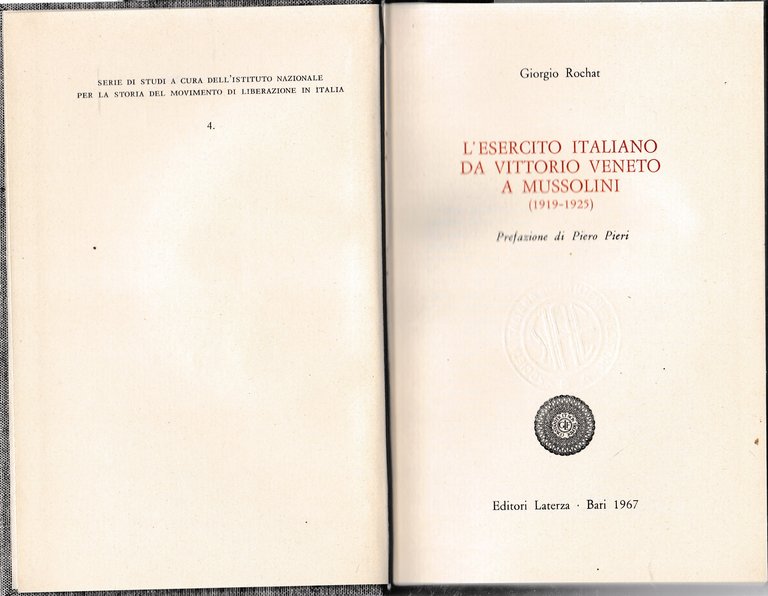 L'esercito italiano da Vittorio Veneto a Mussolini (1919-1925)