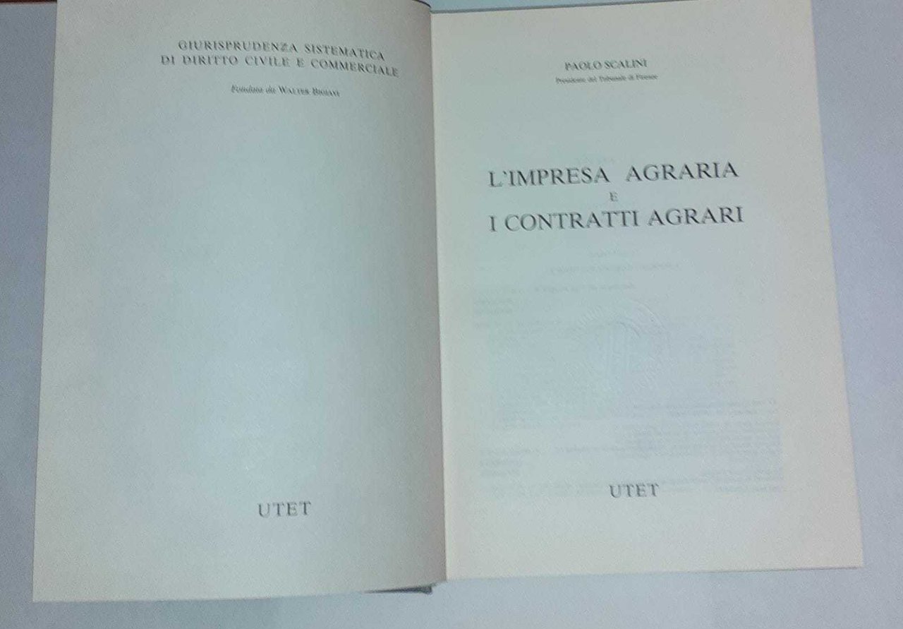L' impresa agraria e i contratti agrari