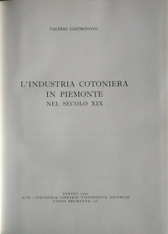 L'industria cotoniera in Piemonte nel secolo XIX | Immagine Gallery 3