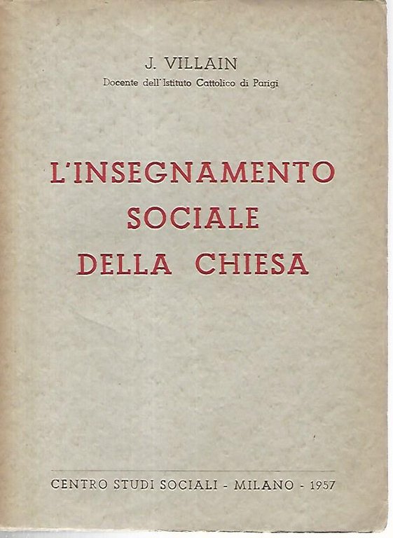 L'insegna sociale della chiesa