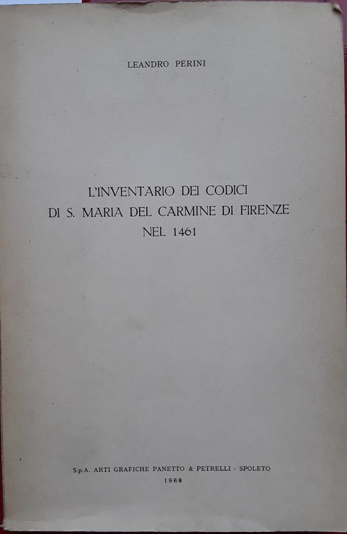L'inventario dei codici di S. Maria del Carmine di Firenze … | Immagine Gallery 2