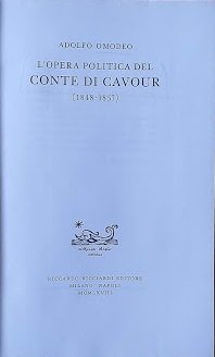 L'opera politica del Conte di Cavour (1848 - 1857)