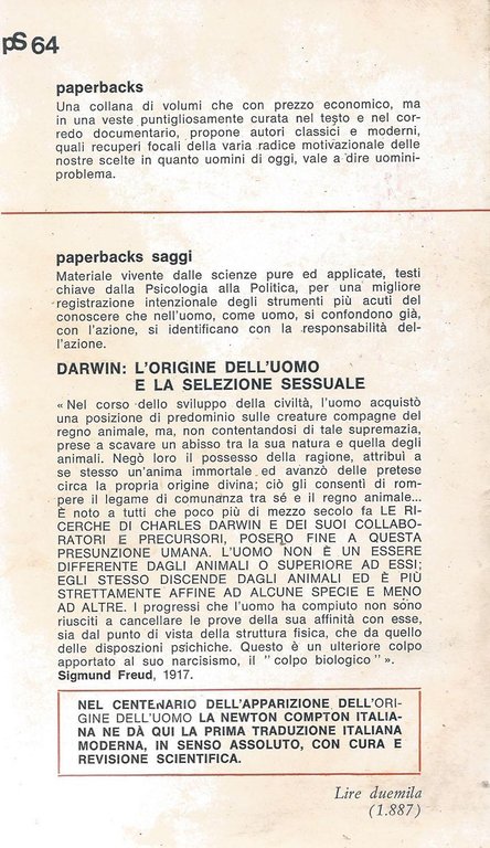 L'origine dell'uomo e la selezione sessuale