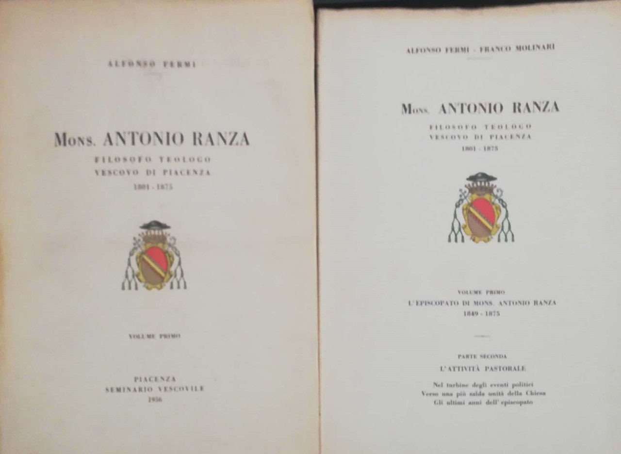 L'piscopato di Mons.Antonio Ranza 1801-1875 2 vol.