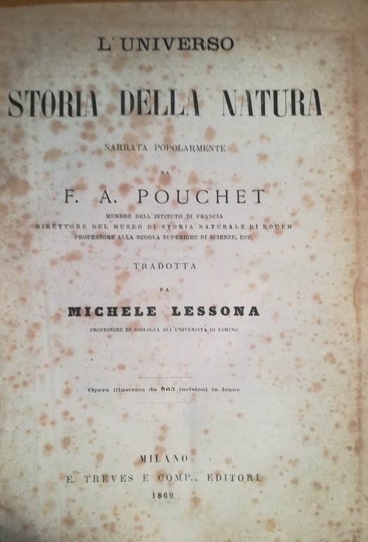 L'Universo. Storia della natura narrata popolarmente.