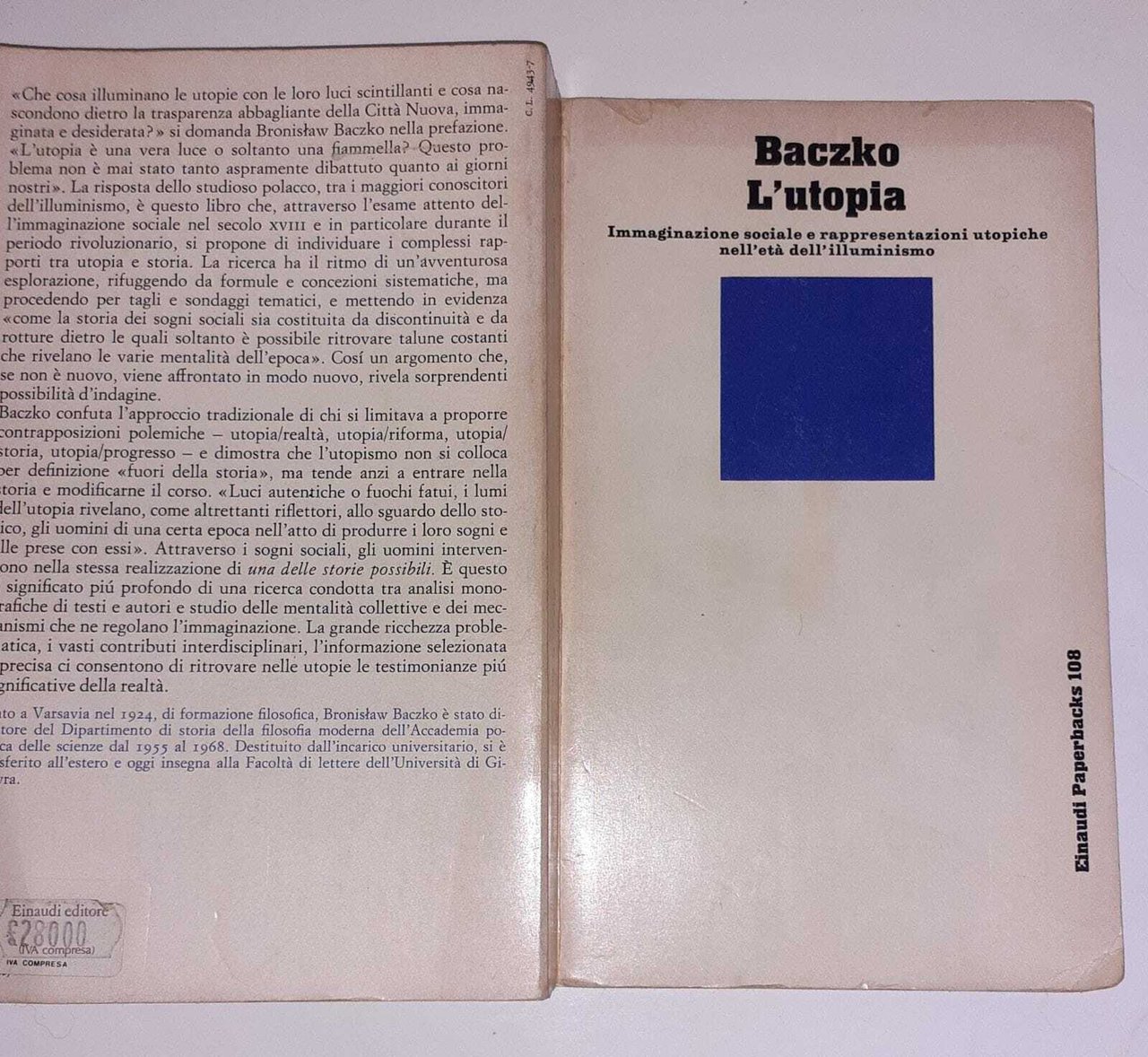 L'utopia. Immaginazione sociale e rappresentazioni utopiche nell'età dell'illuminismo