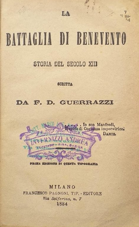 La battaglia di Benevento. Storia del secolo XXIII | Immagine Gallery 3