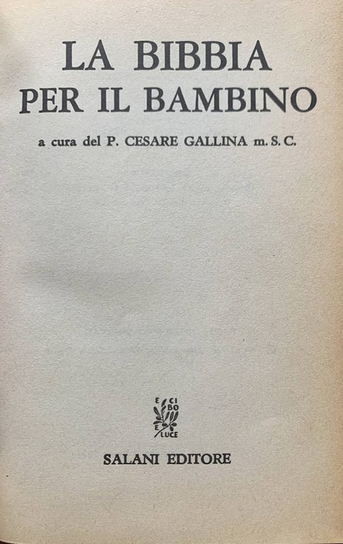 La Bibbia per il bambino