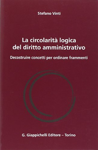 La circolarità logica del diritto amministrativo. Decostruire concetti per ordinare …