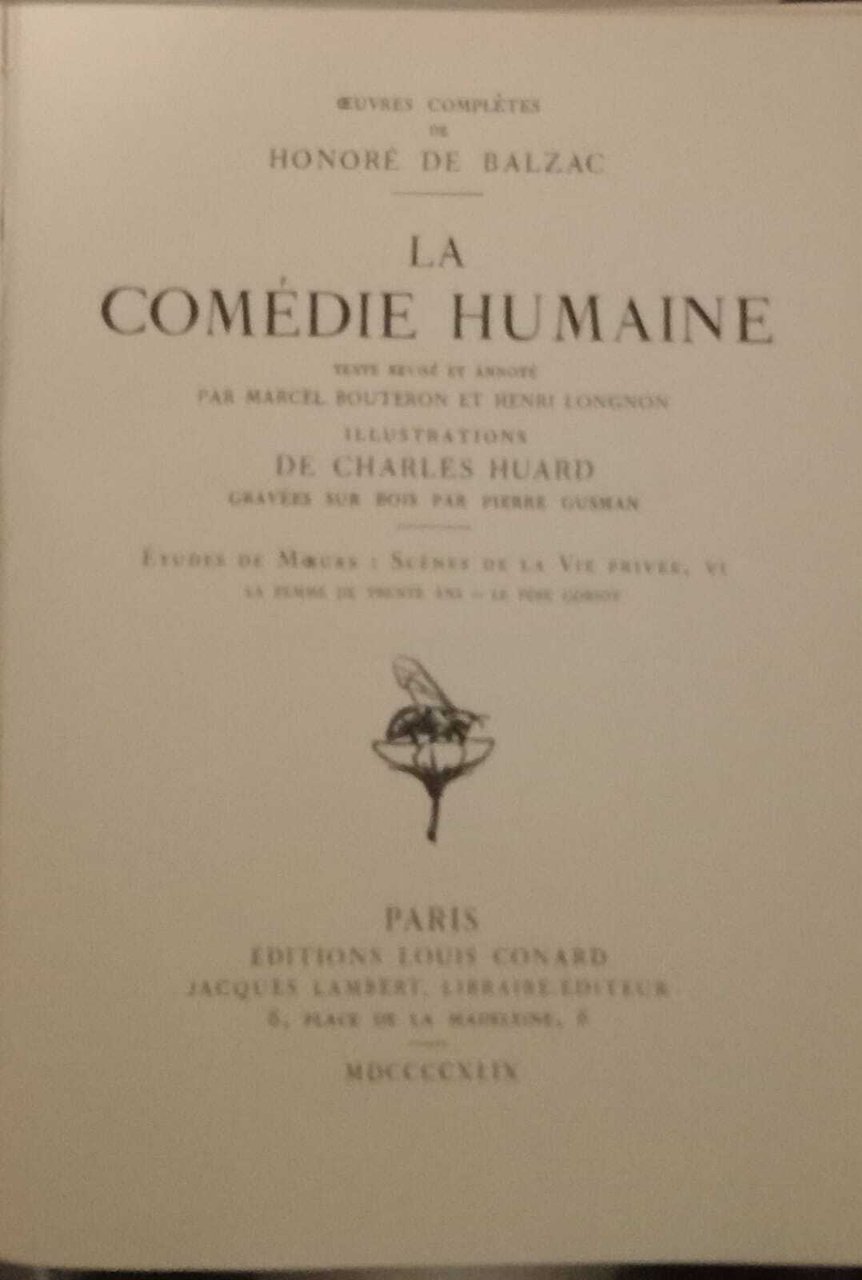 La Comèdie Humaine. Vol. VI. | Immagine principale