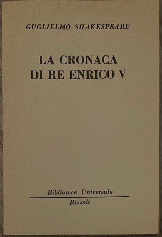 La cronaca di Re Enrico V