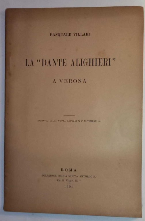 La "Dante Alighieri" a Verona. (Estratto delle nuova antologia) | Immagine Gallery 3