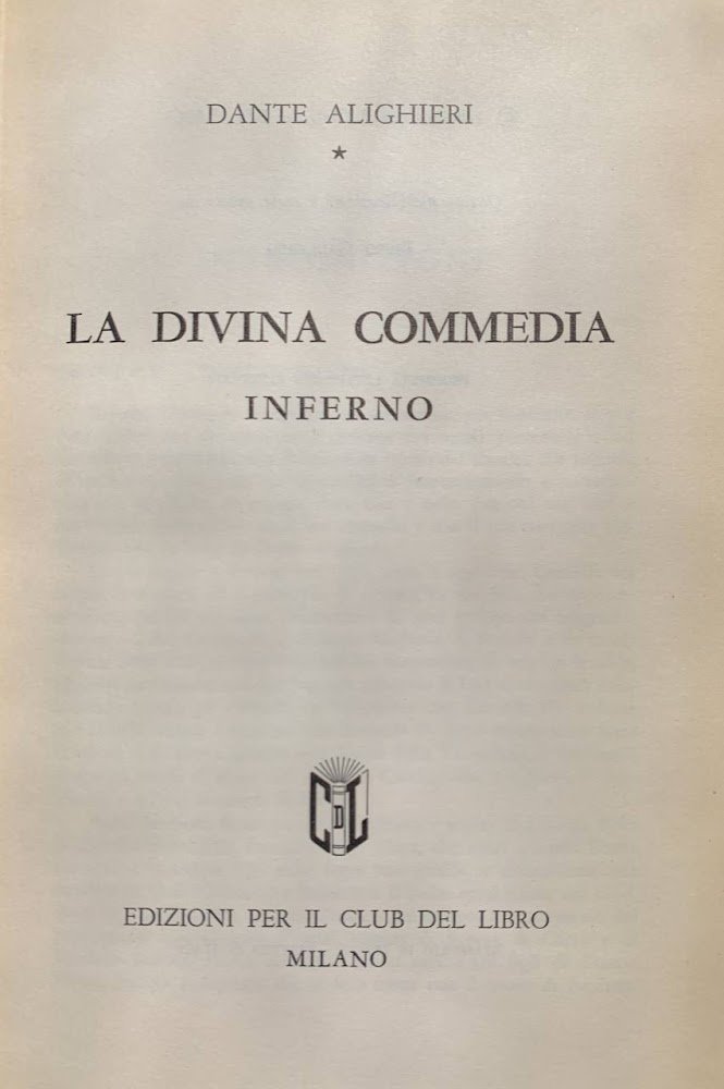 La divina commedia. Inferno