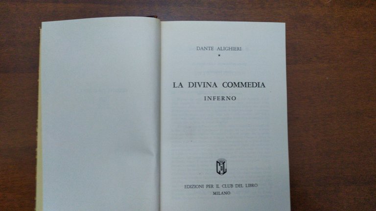 La Divina Commedia .Inferno