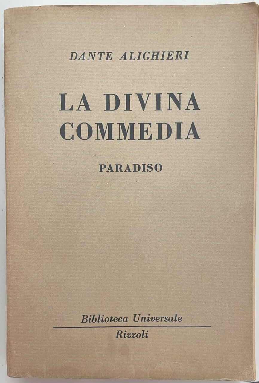 La divina commedia. Paradiso