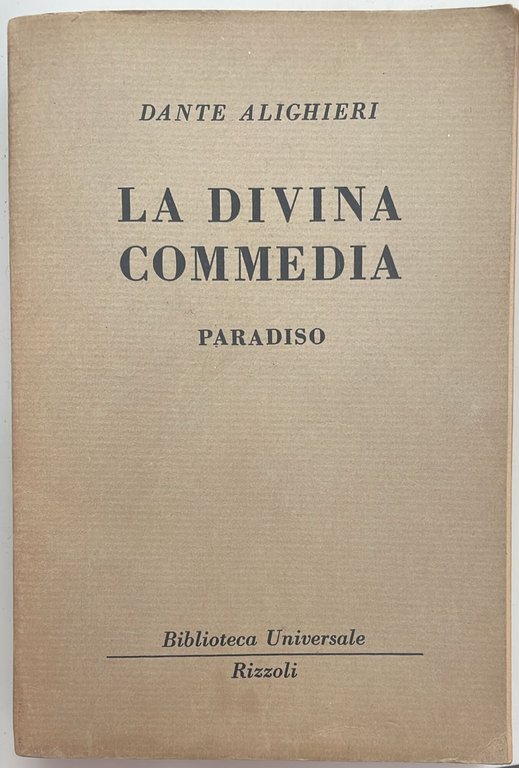 La divina commedia. Paradiso